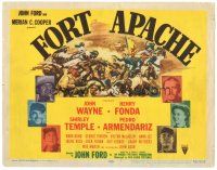 7d288 FORT APACHE TC '48 John Wayne, Henry Fonda, Shirley Temple, Victor McLaglen, plus cool art!