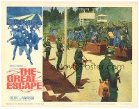 7d283 GREAT ESCAPE LC #3 '63 prisoners arrive at the new camp at the movie's beginning, Sturges!