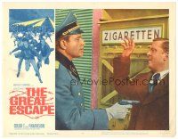 7d282 GREAT ESCAPE LC #6 '63 Richard Attenborough is caught by Nazi officer at film's climax!