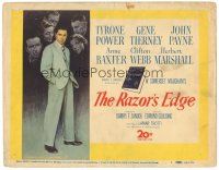 7d298 RAZOR'S EDGE TC '46 art of Tyrone Power & top cast by Norman Rockwell, from Maugham novel!