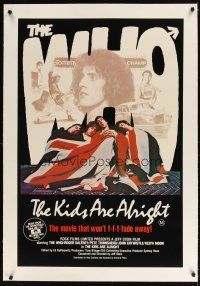 7e059 KIDS ARE ALRIGHT linen Aust 1sh '79 Jeff Stein, Roger Daltrey, Peter Townshend, The Who, best!