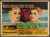 7f232 OASIS British quad '56 sexy Michele Morgan, Pierre Brasseur, directed by Yves Allegret!