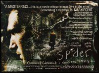7f236 SPIDER DS British quad '02 David Cronenberg, Ralph Fiennes, cool web image!
