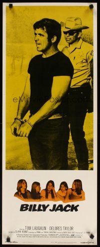 7f112 BILLY JACK insert '71 Tom Laughlin in handcuffs, most unusual boxoffice success ever!