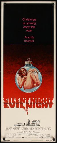 7f141 SILENT NIGHT EVIL NIGHT insert '75 best different image of naked girl in Christmas ornament!