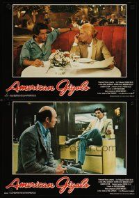 7f249 AMERICAN GIGOLO set of 8 Italian 13x18 pbustas '80 male prostitute Richard Gere is framed!