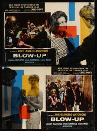 7f250 BLOW-UP set of 5 Italian photobustas '67 Antonioni, David Hemmings, sexy Vanessa Redgrave!