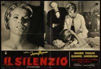 7f260 SILENCE Italian photobusta '64 Ingmar Bergman's Tystnaden, Ingrid Thulin!