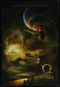 7f042 OZ: THE GREAT AND POWERFUL teaser DS 1sh '13 Sam Raimi directed, Disney, hot air balloon art!