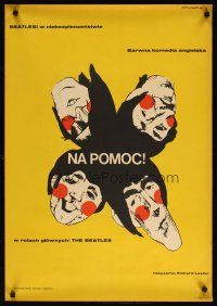 7f321 HELP Polish 23x33 '67 different art of Beatles, John, Paul, George & Ringo by Lipinski!