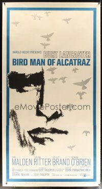 7g146 BIRDMAN OF ALCATRAZ linen 3sh '62 Burt Lancaster in John Frankenheimer's prison classic!