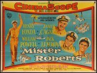 7g081 MISTER ROBERTS Argentinean 43x58 '56 Henry Fonda, James Cagney, William Powell, Jack Lemmon!