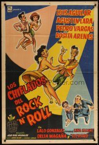 7g090 LOS CHIFLADOS DEL ROCK & ROLL Argentinean '57 Luis Aguilar, wonderful musical artwork!