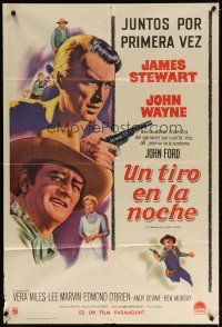 7g094 MAN WHO SHOT LIBERTY VALANCE Argentinean '62 John Wayne & James Stewart, John Ford directed!