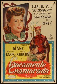 7g099 OVER 21 Argentinean '45 Irene Dunne, Charles Coburn, Broadway's gay stage hit!