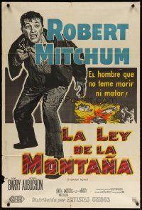 7g105 THUNDER ROAD Argentinean '58 great artwork of moonshiner Robert Mitchum!