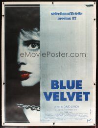 7g138 BLUE VELVET linen French 1p '87 directed by David Lynch, different c/u of Isabella Rossellini!