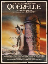 7g143 QUERELLE linen style B French 1p '82 Fassbinder, outrageous withdrawn phallic art by Baltimore