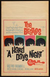 7g018 HARD DAY'S NIGHT WC '64 great image of The Beatles in their first film, rock & roll classic!