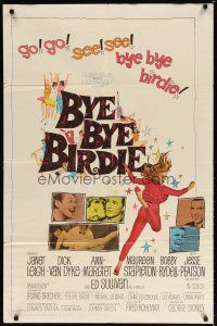 7h135 BYE BYE BIRDIE 1sh '63 cool artwork of sexy Ann-Margret dancing, Dick Van Dyke!