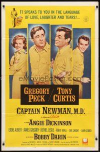 7h144 CAPTAIN NEWMAN, M.D. 1sh '64 Gregory Peck, Tony Curtis, Angie Dickinson, Bobby Darin
