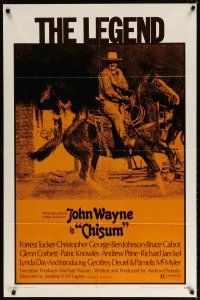 7h168 CHISUM 1sh '70 Andrew V. McLaglen, Forrest Tucker, The Legend big John Wayne!