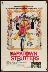 7h215 DARKTOWN STRUTTERS 1sh '76 super sisters on cycles, better move your butt when they strut!