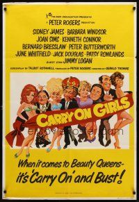 7h003 CARRY ON GIRLS English 1sh '73 English sex, the 25th and funniest Carry On hit!
