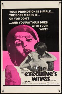 7h306 EXECUTIVE'S WIVES 1sh '70s your promotion is simple, you pay your dues with your wife!