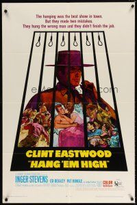 7h416 HANG 'EM HIGH 1sh '68 Clint Eastwood, they hung the wrong man & didn't finish the job!