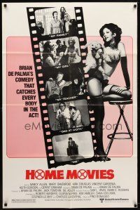 7h435 HOME MOVIES 1sh '79 Brian De Palma, super sexy Nancy Allen in lingerie!