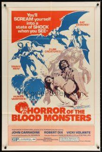 7h443 HORROR OF THE BLOOD MONSTERS 1sh '70 Al Adamson directed horror sci-fi!