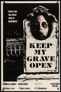 7h493 KEEP MY GRAVE OPEN 1sh '80 Camilla Carr, other side of MADNESS!