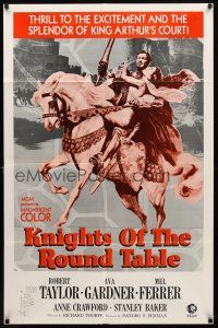 7h505 KNIGHTS OF THE ROUND TABLE 1sh R70s Robert Taylor as Lancelot, Ava Gardner as Guinevere!
