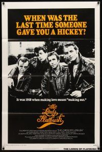 7h541 LORDS OF FLATBUSH int'l 1sh '74 cool portrait of Fonzie, Rocky, & Perry as greasers!