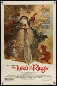 7h540 LORD OF THE RINGS 1sh '78 Ralph Bakshi cartoon, classic J.R.R. Tolkien novel, Tom Jung art!