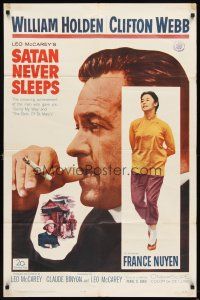 7h757 SATAN NEVER SLEEPS 1sh '62 Leo McCarey, William Holden, Clifton Webb, France Nuyen