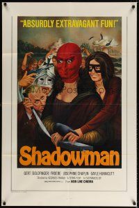 7h778 SHADOWMAN 1sh '75 Nuits rouges, art from wacky Georges Franju mystery!