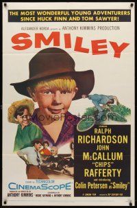 7h803 SMILEY 1sh '57 Ralph Richardson, John McCallum, close-up of freckled Colin Petersen!