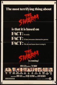 7h856 SWARM 1sh '78 directed by Irwin Allen, it is based on fact!