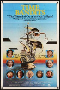 7h901 TIME BANDITS 1sh R82 John Cleese, Sean Connery, art by director Terry Gilliam!