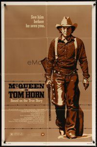 7h905 TOM HORN 1sh '80 they couldn't bring enough men to bring Steve McQueen down!