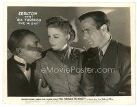 7j514 ALL THROUGH THE NIGHT 8x10 still '42 Humphrey Bogart & Kaaren Verne look at Conrad Veidt!