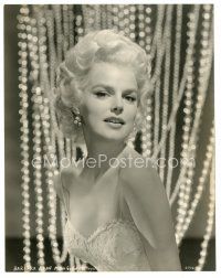 7j542 BARBARA LANG 7.25x9.5 still '50s close up of the sexy blonde actress in lace nightie!
