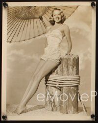 7j282 BARBARA LAWRENCE 3 8x10 stills '50s full-length in sexy swimsuit + head & shoulders portraits