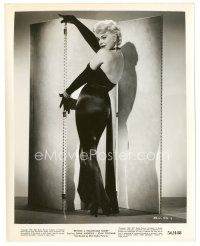 7j546 BARBARA NICHOLS 8x10 still '56 full-length in sexy dress from Beyond a Reasonable Doubt!