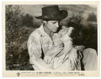 7j599 CHARGE AT FEATHER RIVER 8x10 still '53 romantic c/u of Guy Madison & pretty Helen Westcott!