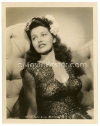 7j616 CYD CHARISSE 8x10 still '43 super young in sexy lace dress, credited as Lily Norwood!