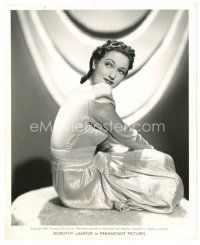 7j647 DOROTHY LAMOUR 8x10 still '39 great close up in shimmering dress with her back turned!