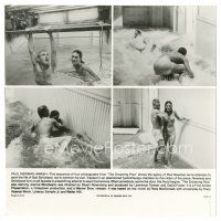7j656 DROWNING POOL 8x8.25 still '75 4 images of Paul Newman trying to save Gail Strickland's life